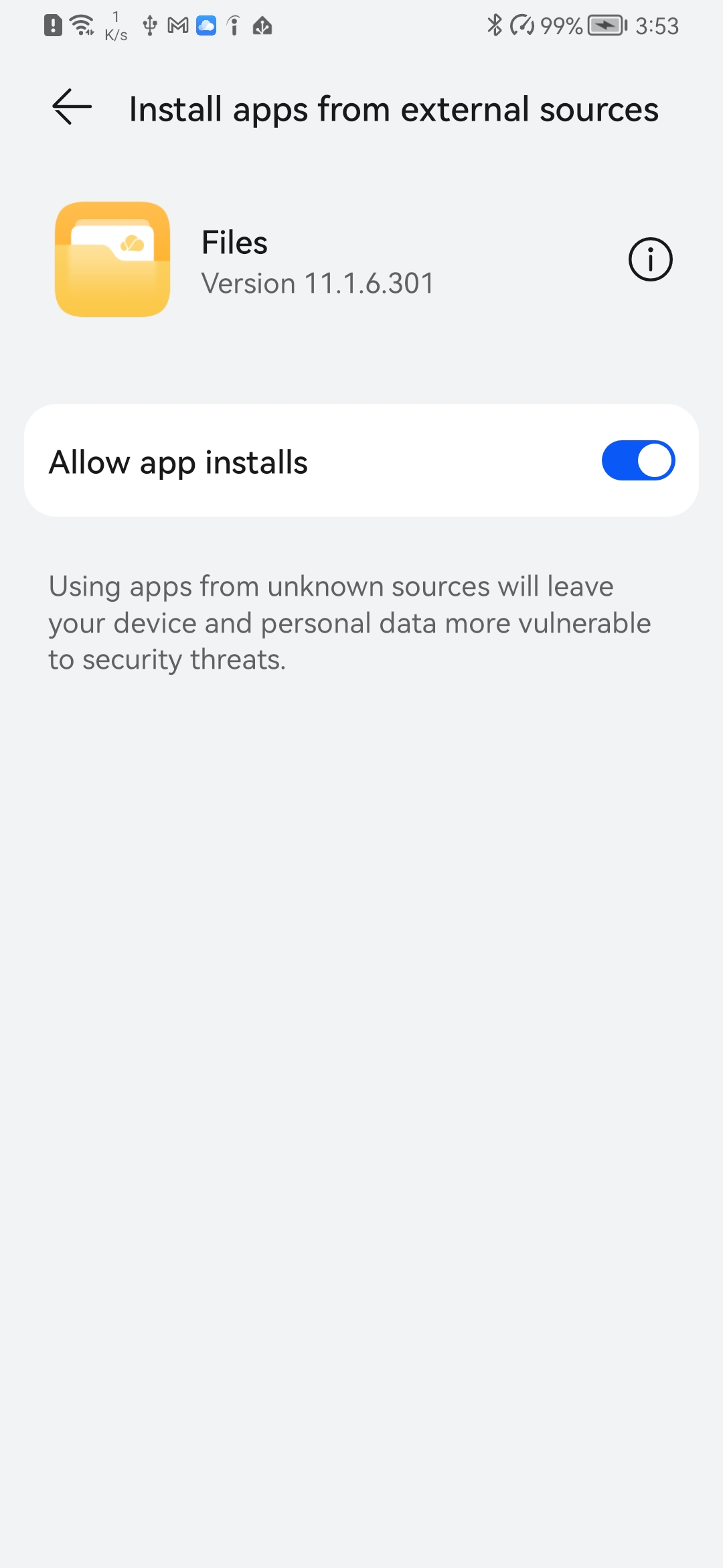Allow app installs enabled