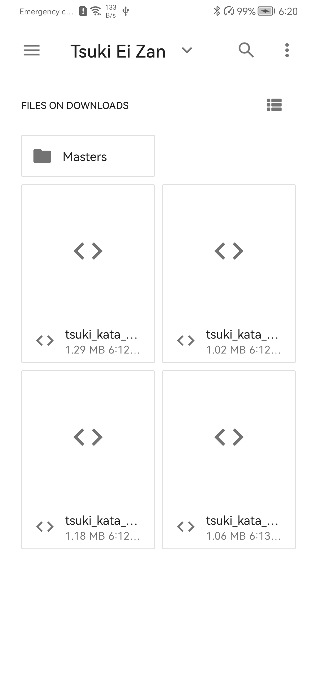 Select downloaded TSEF files